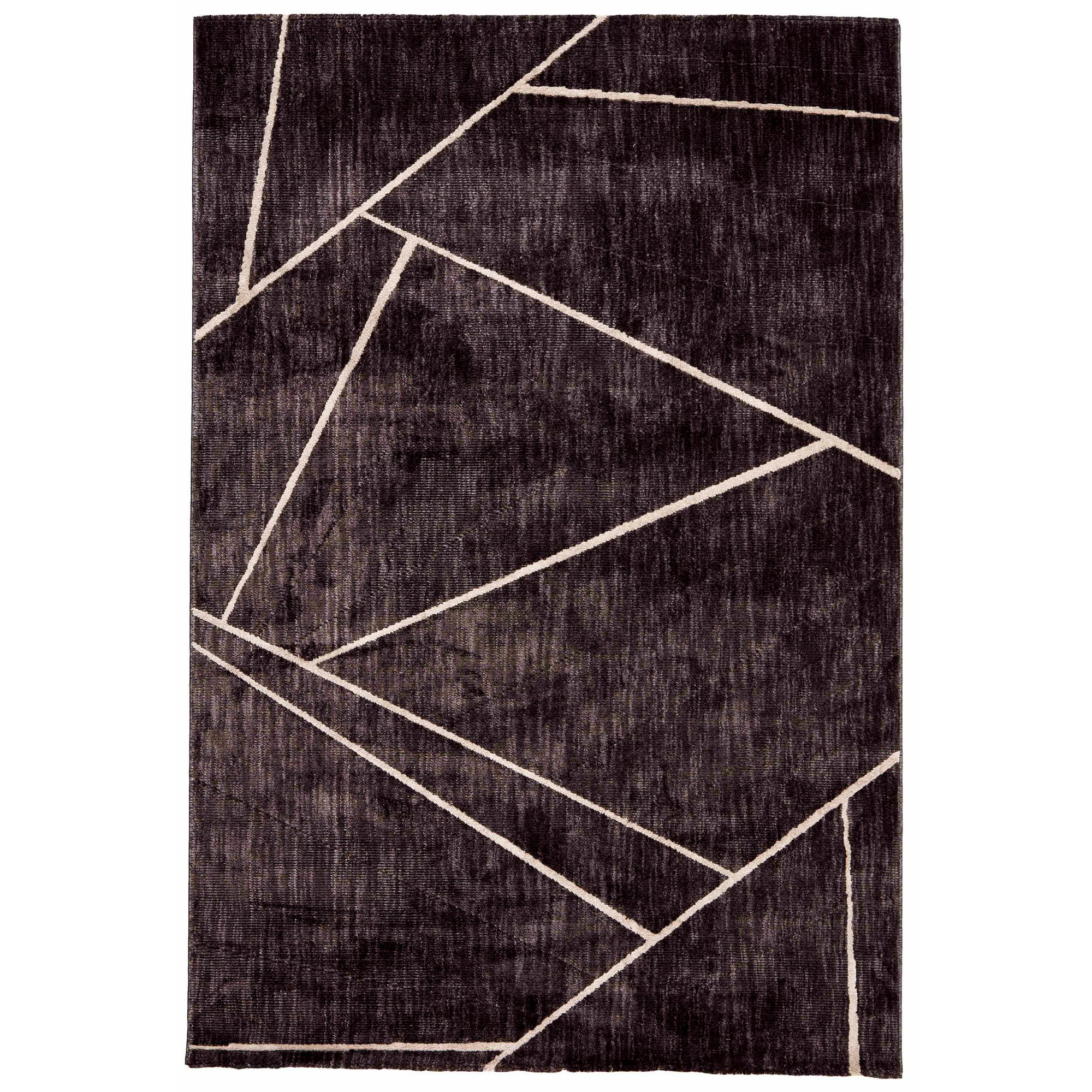 Oslo Bbufj80g Oss41 Modern Geometric Rug In Black Cream